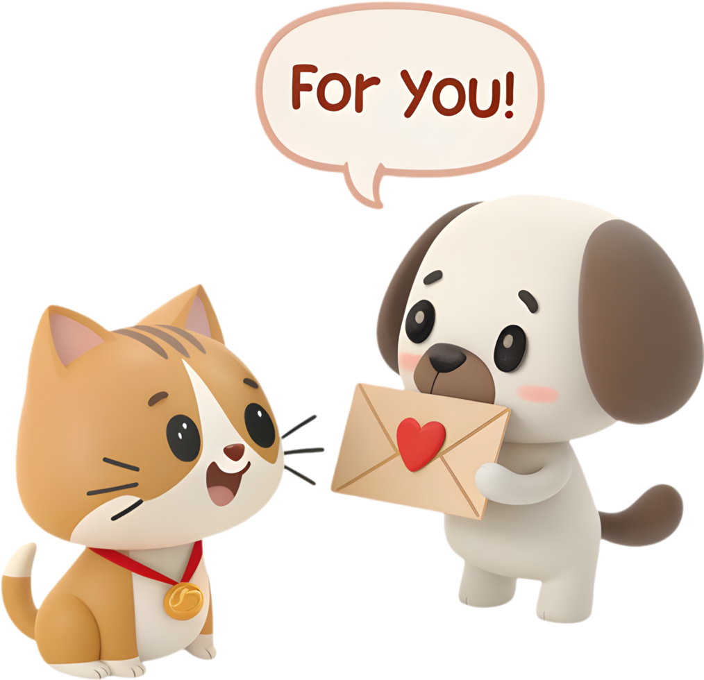 Furry Buddies Kitten and Puppy Playing Together. . png