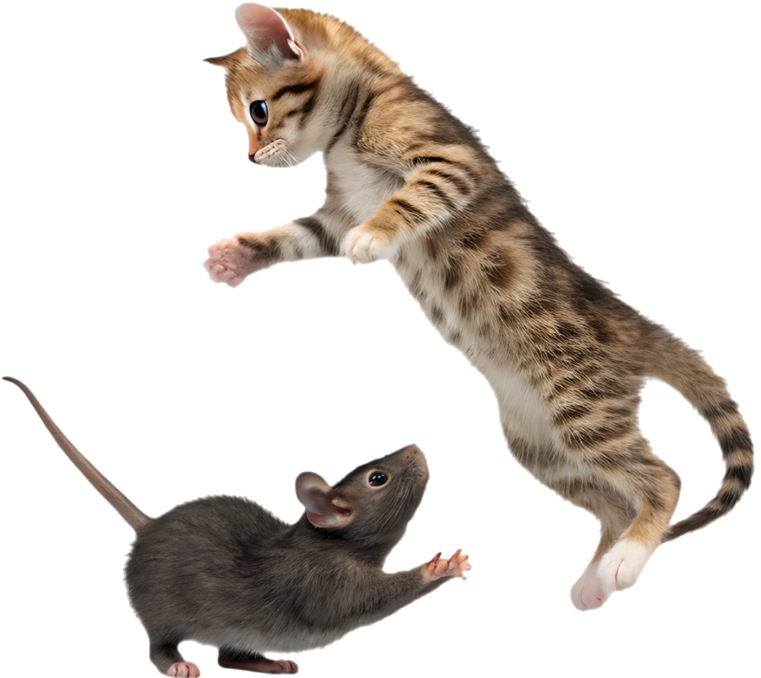 Cozy Kitten And Rat Furry Love. . png