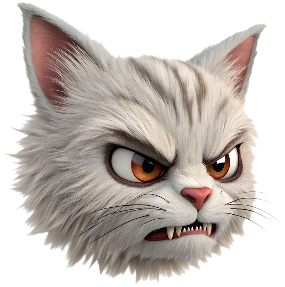 Fluffy kitten emoji for personalized gifts. . png