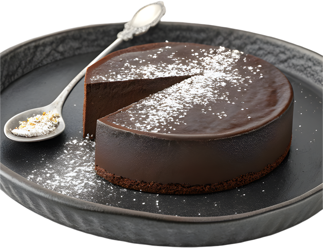 Delicious rich Kladdkaka Swedish chocolate cake illustration ...