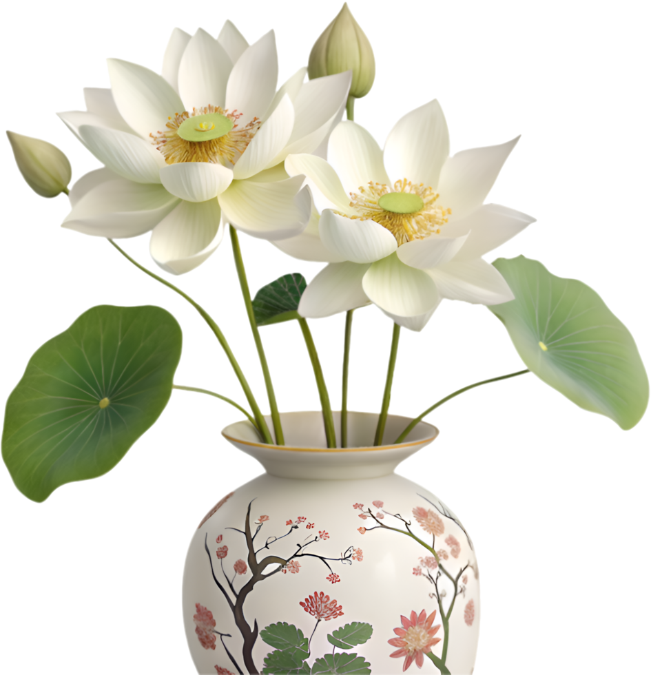Elegant Lotus Blossom Clipart in Soft Colors. . png