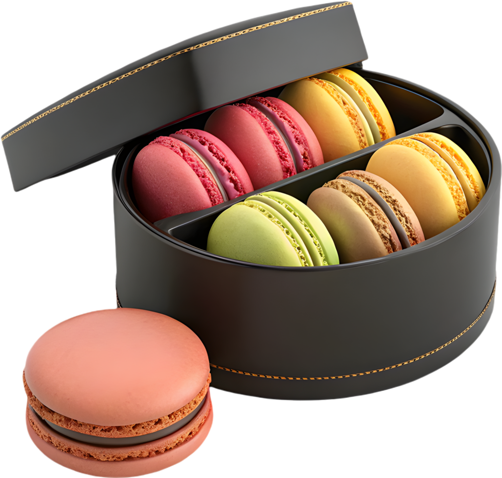 Bright and Colorful Macaron Clipart for Dessert Themed Art. . png