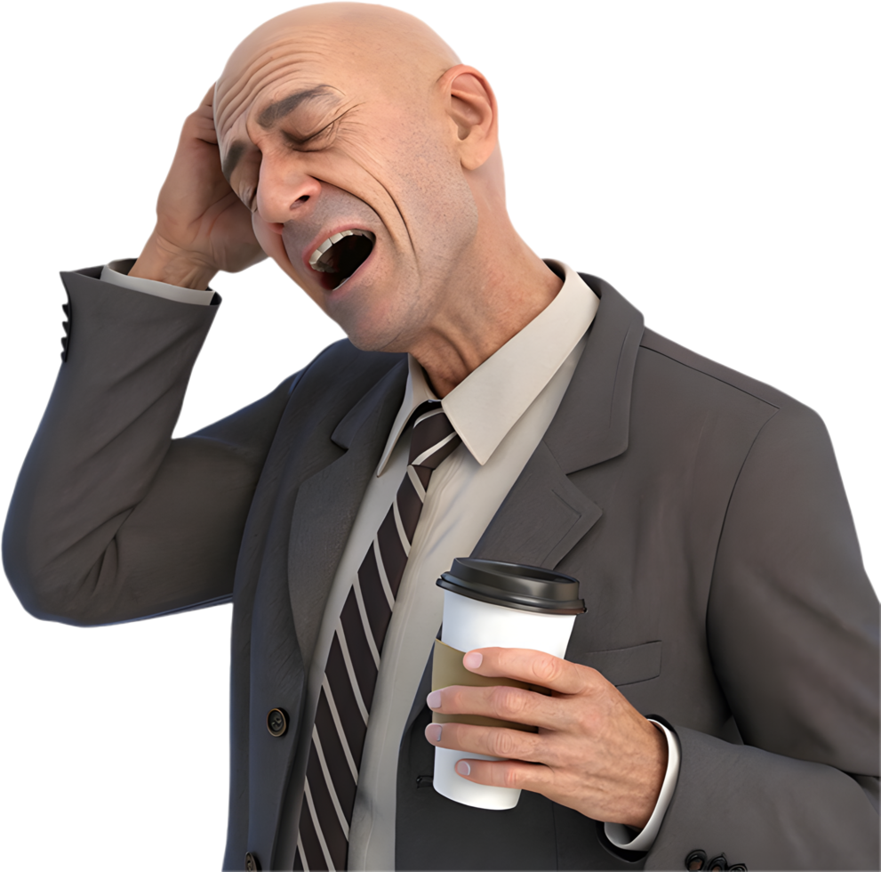 Male worker in formal business suit for office work. . png