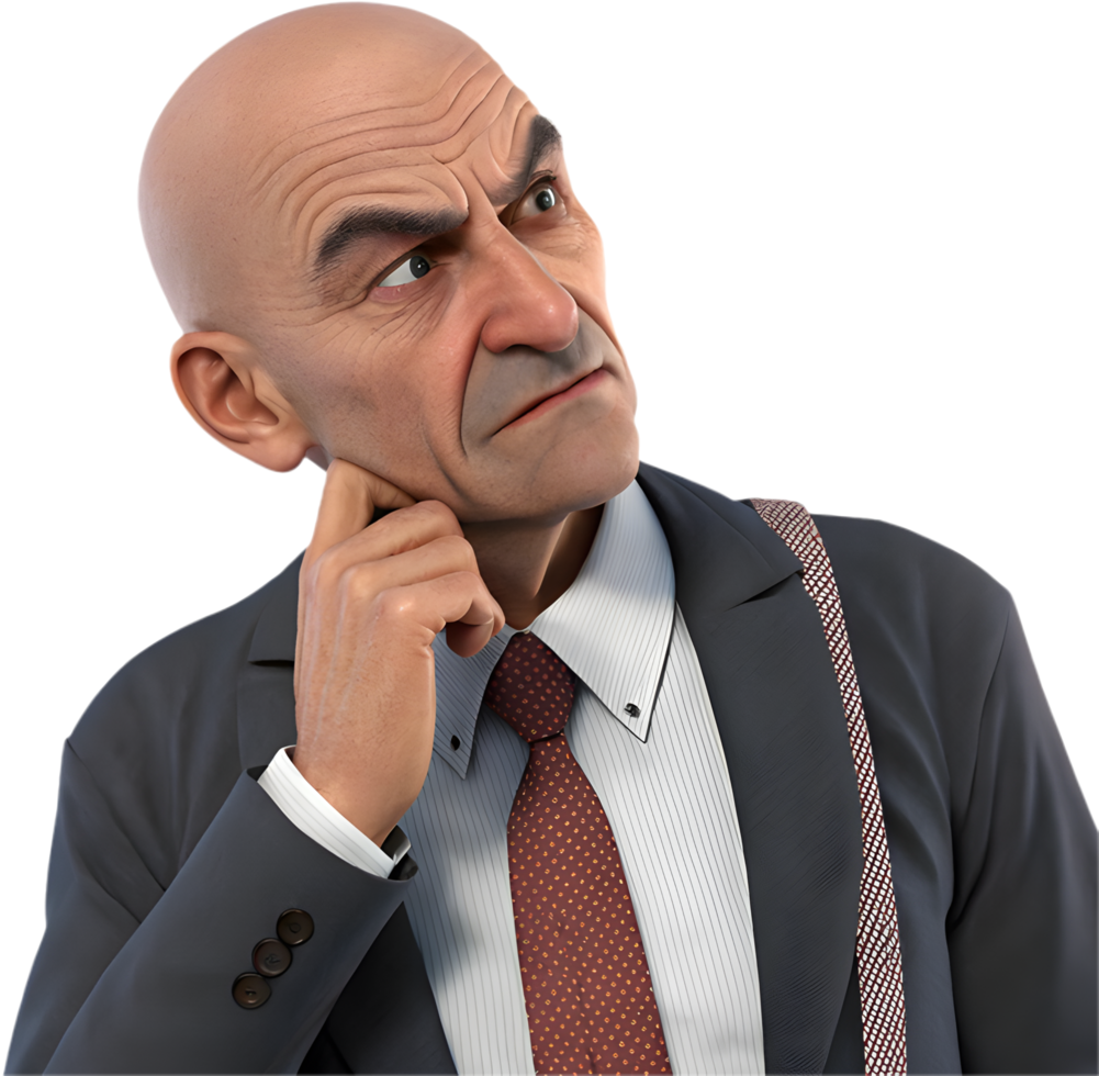 Businessman wearing office suit with confident posture. . png