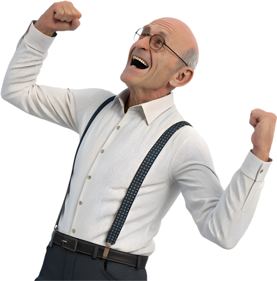 Professional male office worker in business attire standing confidently. . png