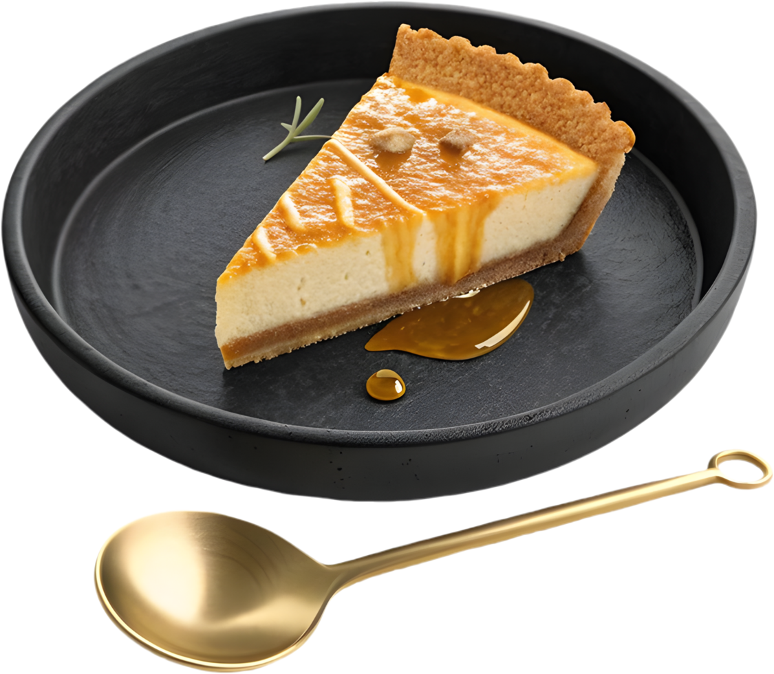 Authentic Melopita Honey Cake with Golden Syrup and Rich Flavor. . png