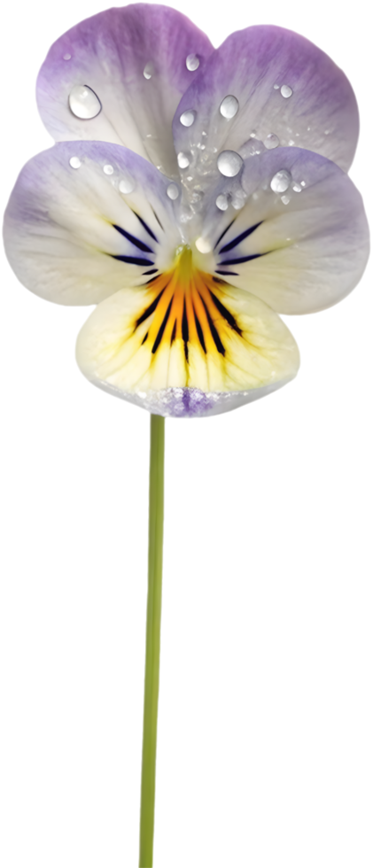 Artistic Representation of Miniature Pansy Johnny Jump-Up. . png