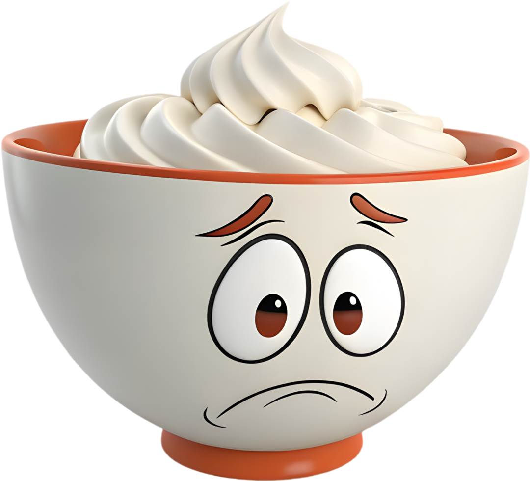 Cute Mixing Bowl Cartoon Character Clipart for Fun Projects. . png