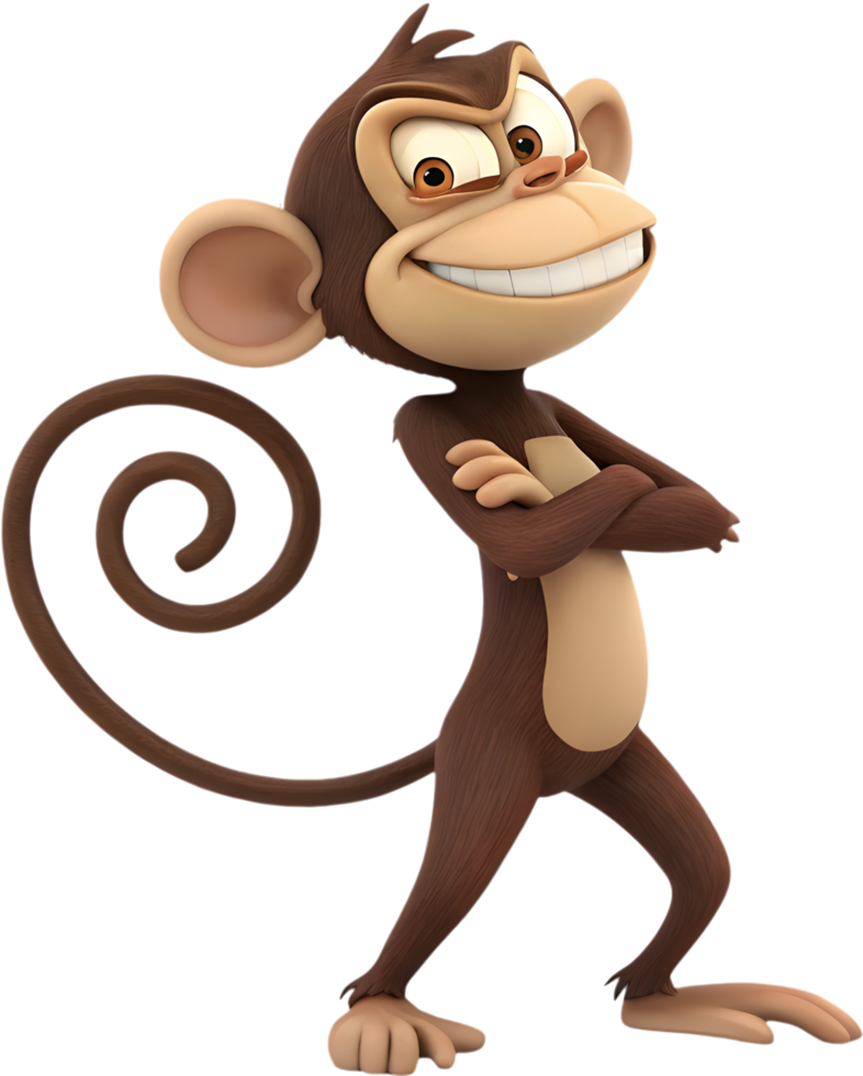 Fun Cartoon Monkey Clipart for Creative Use. . png