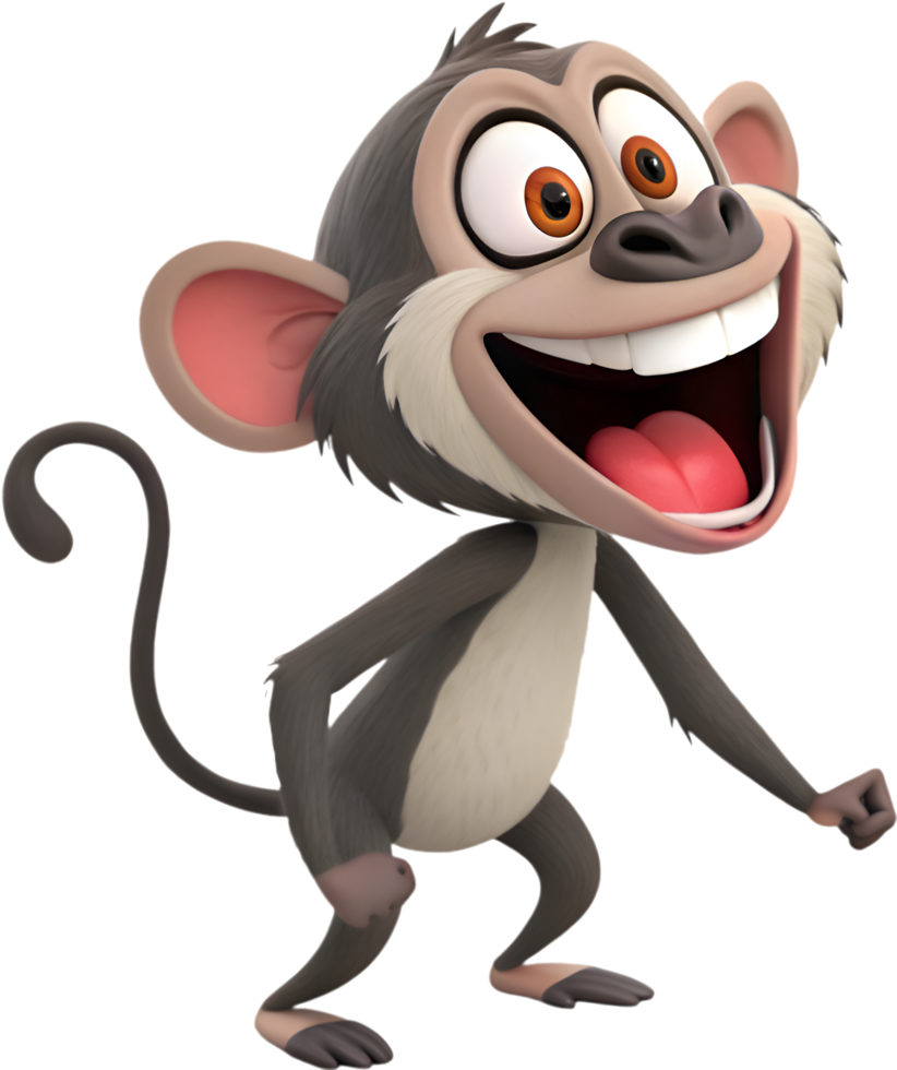 Colorful Playful Monkey Clipart for Fun Projects. . png