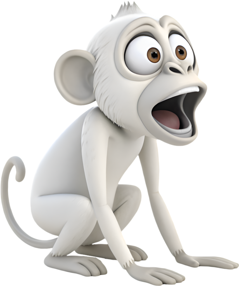 Fun and Lively Animated Monkey Clipart for Creative Use. . png