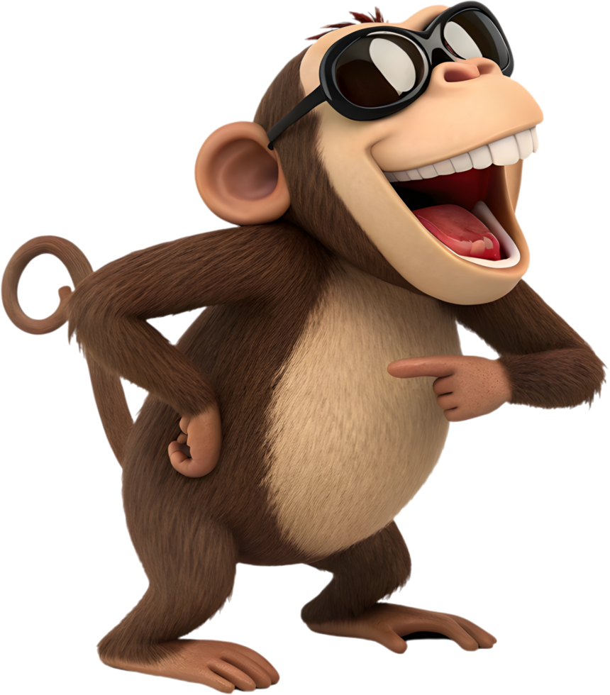 Cute Playful Monkey Clipart for Vibrant Projects. . png
