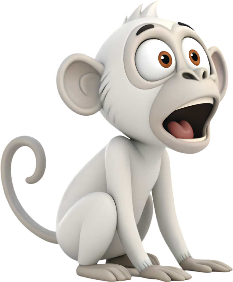 Fun and Lively Monkey Cartoon Character for Clipart Collection. . png