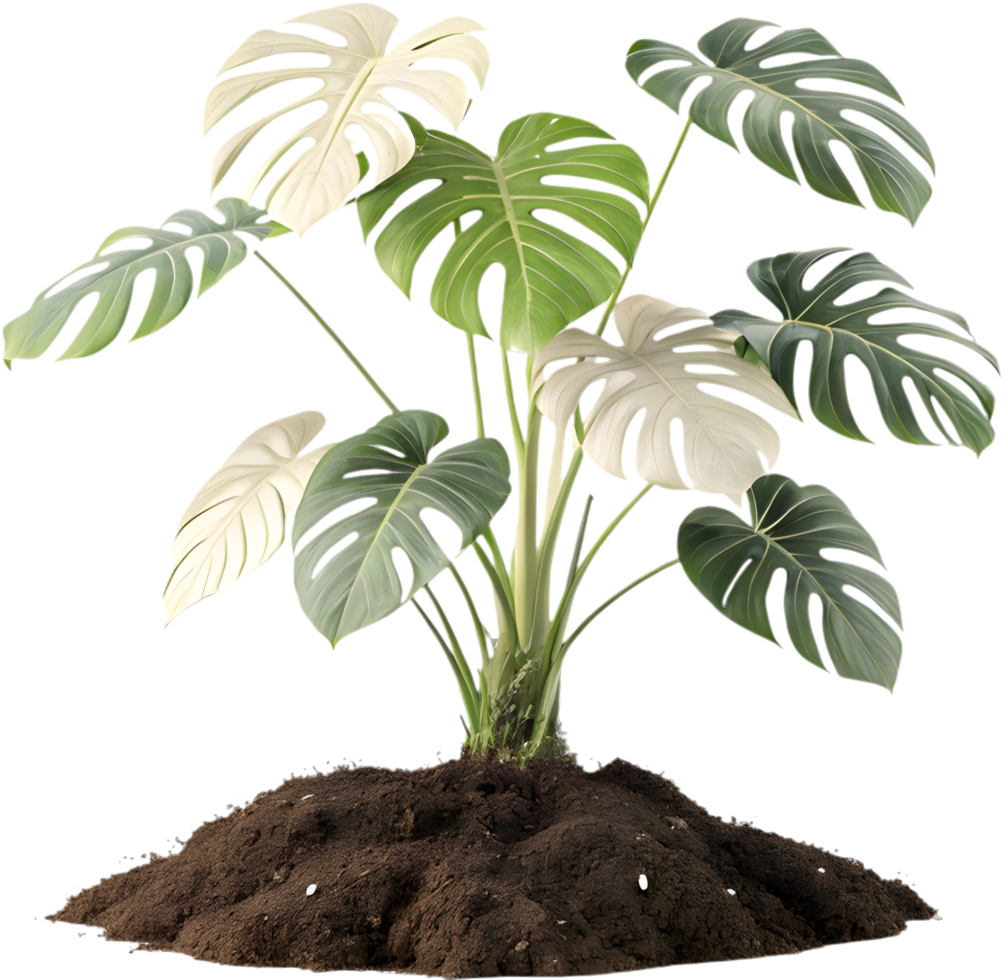 Popular Monstera Deliciosa Leaf Stunning Tropical Artwork. . png