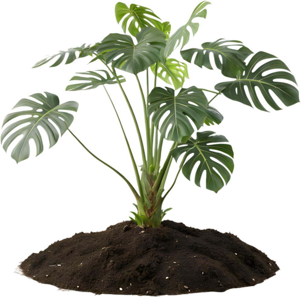 High-Quality Monstera Deliciosa Digital Botanical Clipart. . png