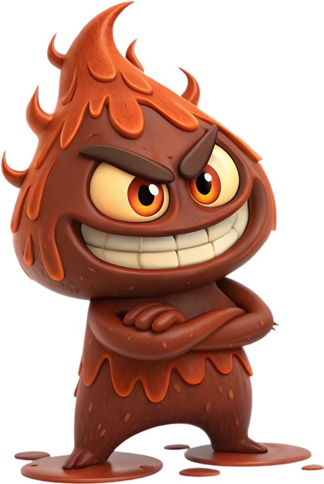 Grim Creepy Monster with Oozing Muddy Skin. . png