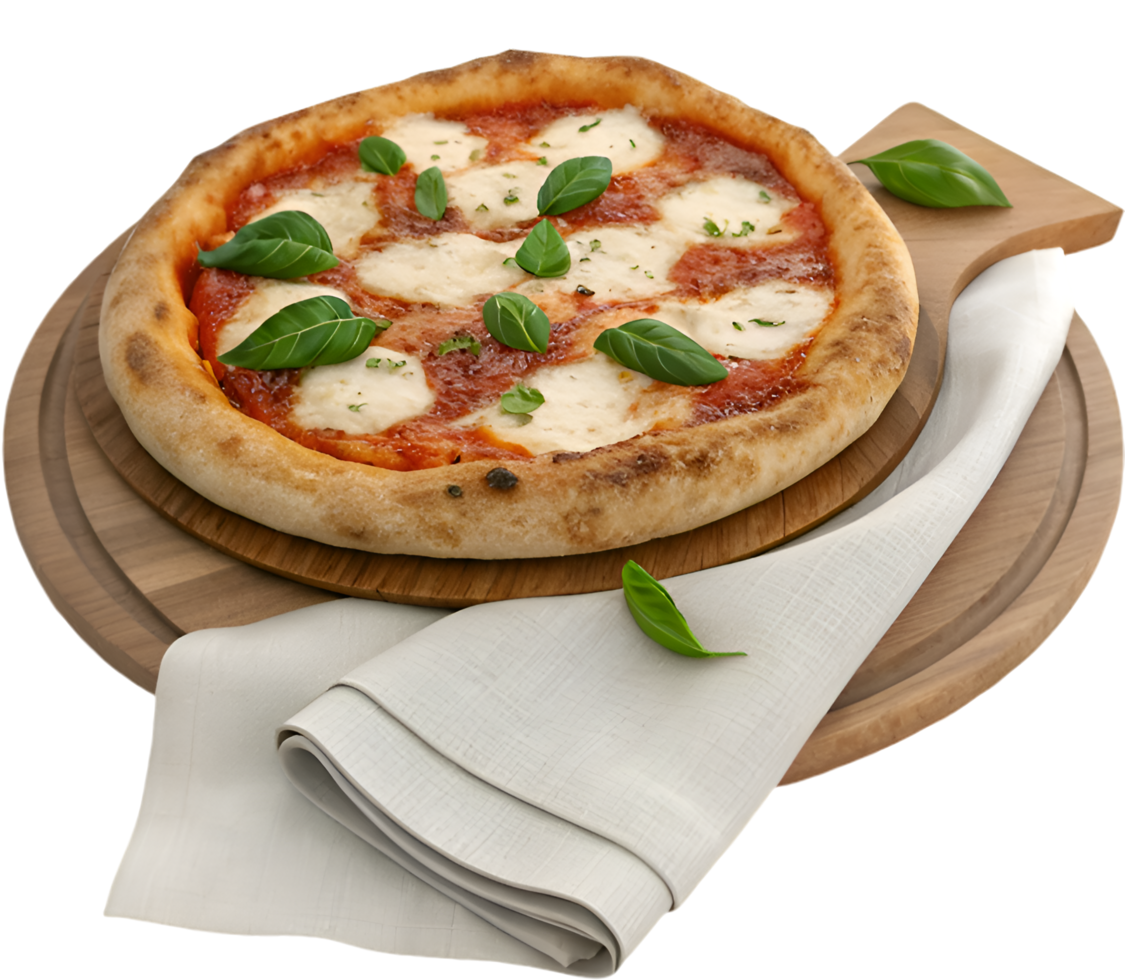 Premium Neapolitan pizza with thick mozzarella and fresh-tasting basil. . png