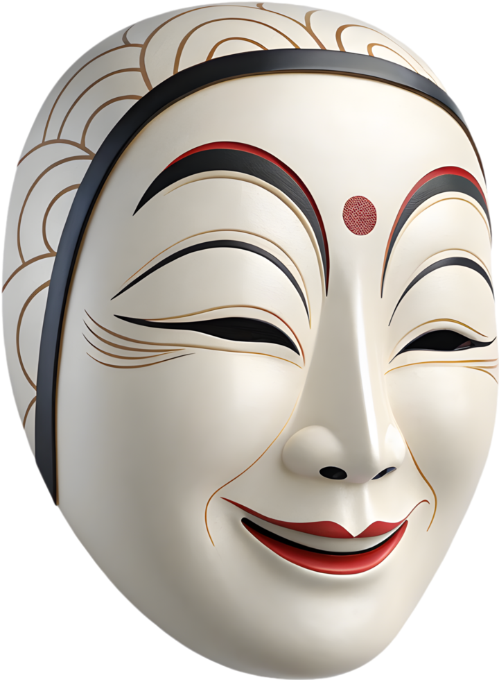 Unveiling the Beauty of Japanese Onnamen Mask Art. . png