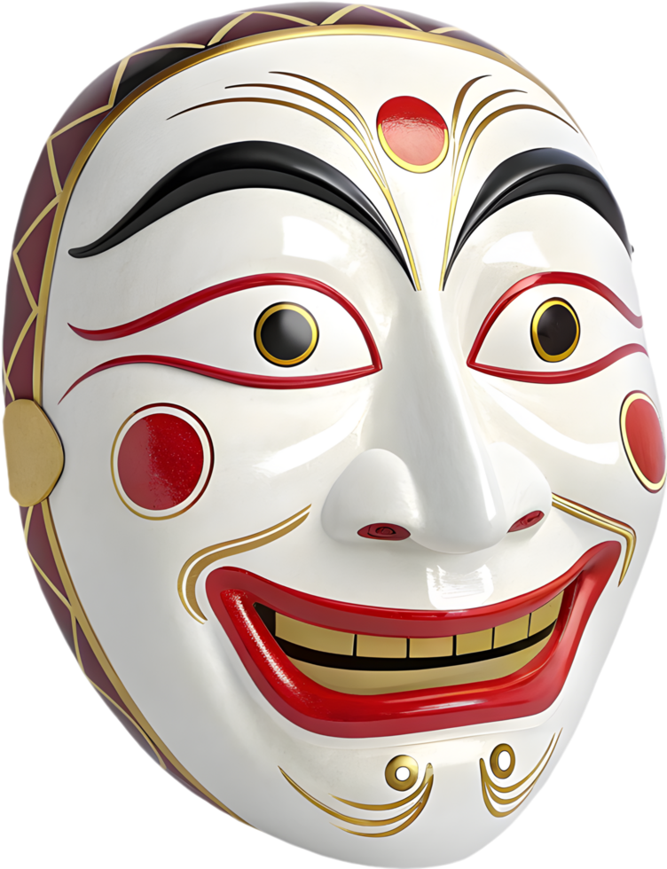 Japanese Onnamen Masks in Traditional Artistic Expression. . png