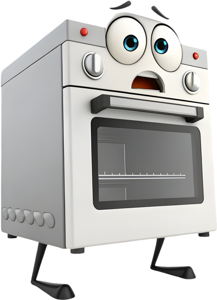 Cartoon Oven Character Clipart for Creative Cooking and Baking Projects. . png