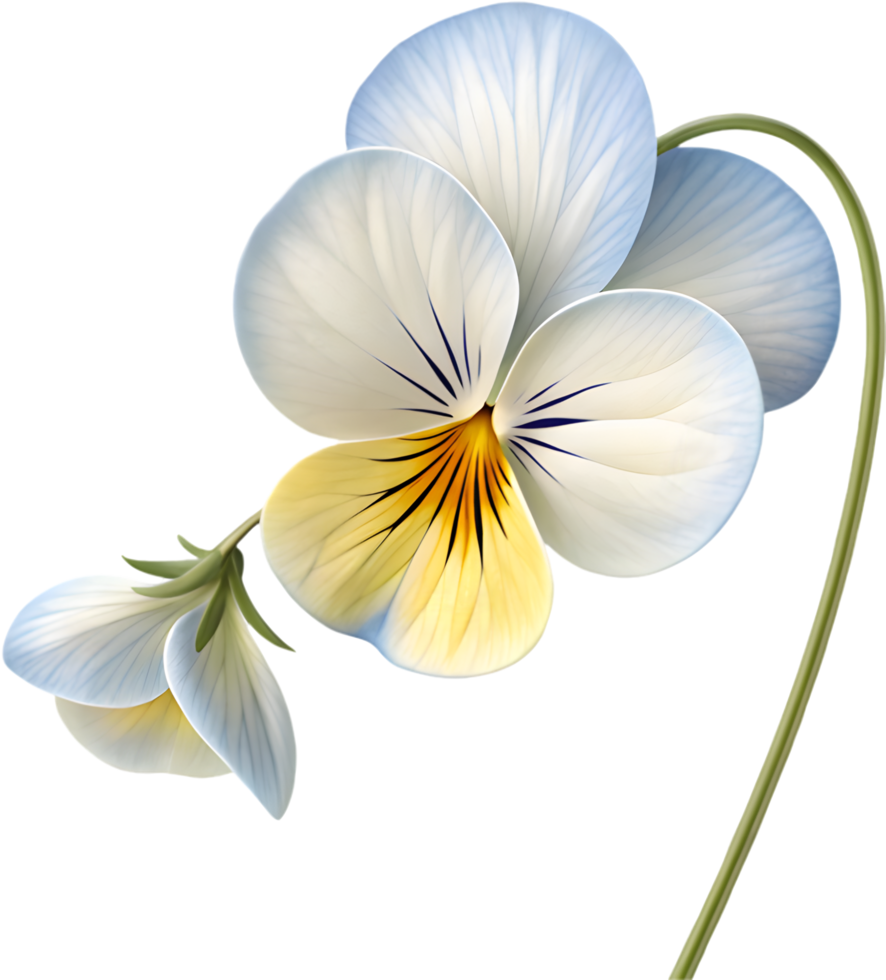 Luxury Branding with Elegant Pansy Flower Clipart and Logo. . png