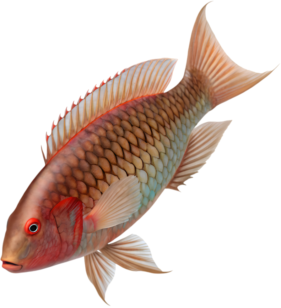 Bright and Exotic Parrotfish Clipart for Sea Life Projects. . png