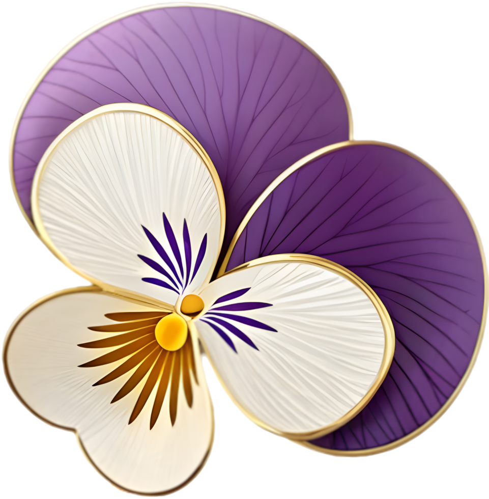Modern Floral Branding with Elegant Pansy Flower Clipart. . png