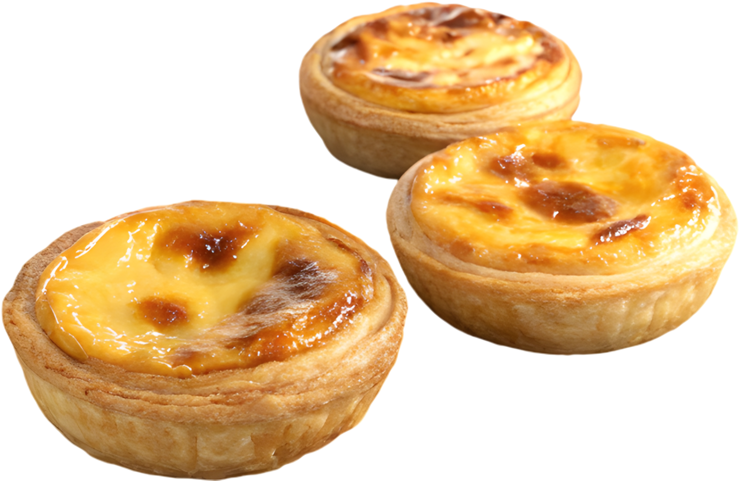 Portuguese Pastel de Belem dessert clipart with custard tart. . png