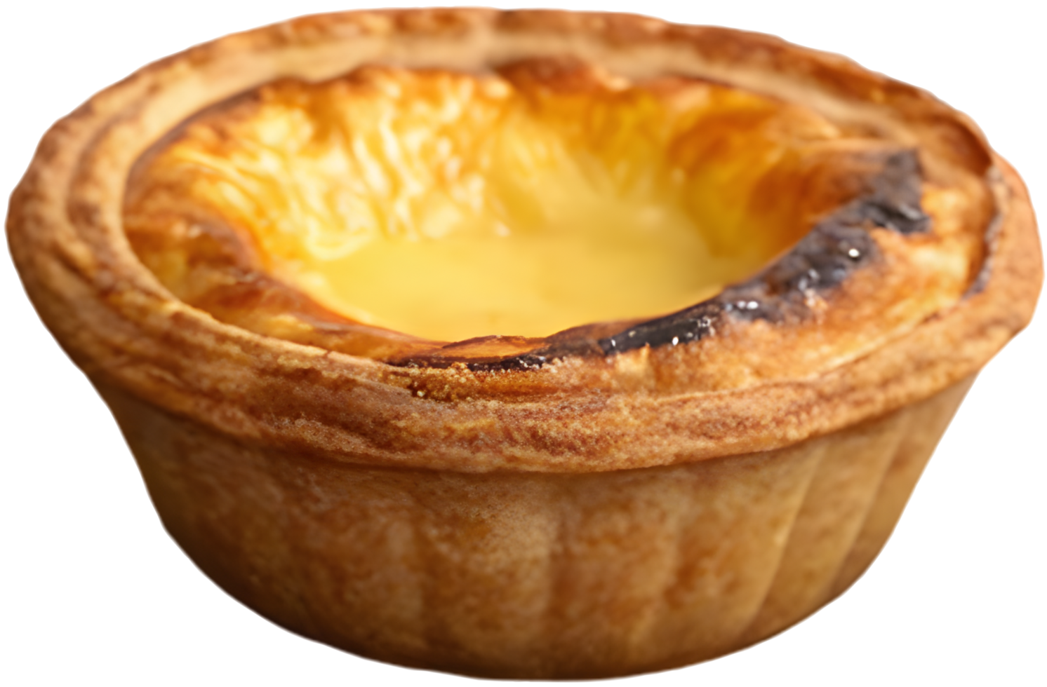 Crispy Pastel de Nata Clipart with Flaky Texture. . png