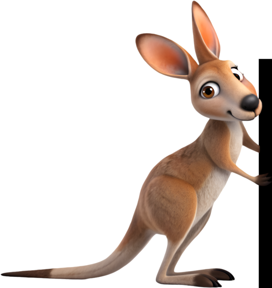 Playful animal character peeking design for engaging artwork. . png