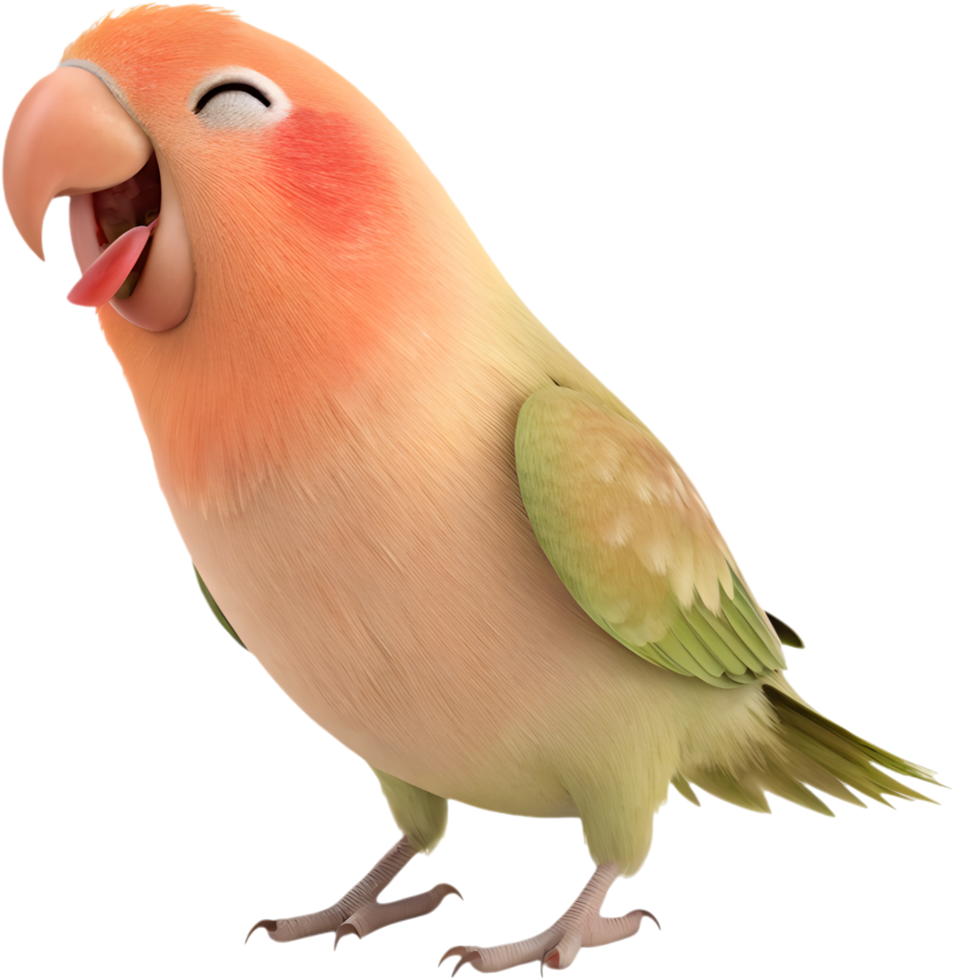 Digital Peach-faced Love-bird Clipart for Nature Lovers. . png