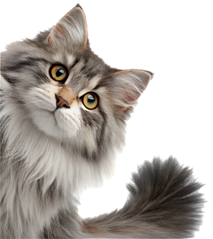 Mysterious Peeking Cat Clipart Perfect for Fun Illustrations. . png