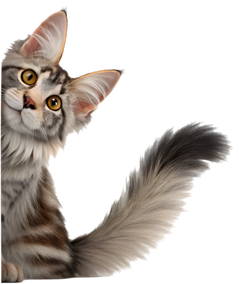 Curious Kitten Clipart Full of Playful Charm and Whiskers. . png