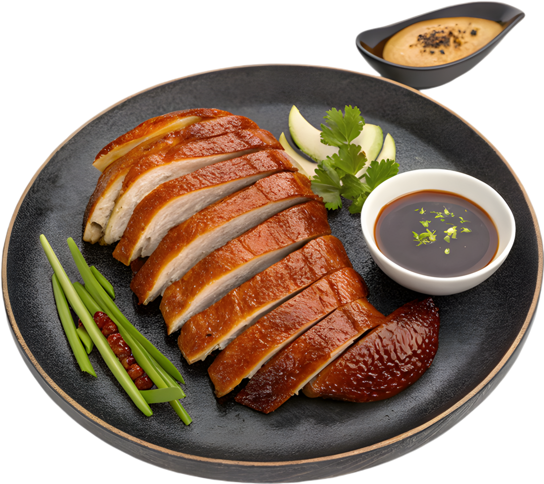 Crispy Roasted Duck Illustration Perfect for Asian Cuisine. . png
