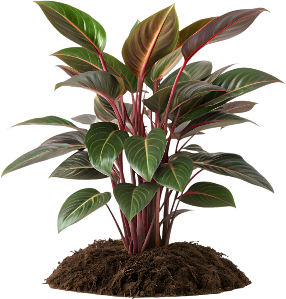Natural and Lush Philodendron Gloriosum Leaf Clipart for Design Projects. . png
