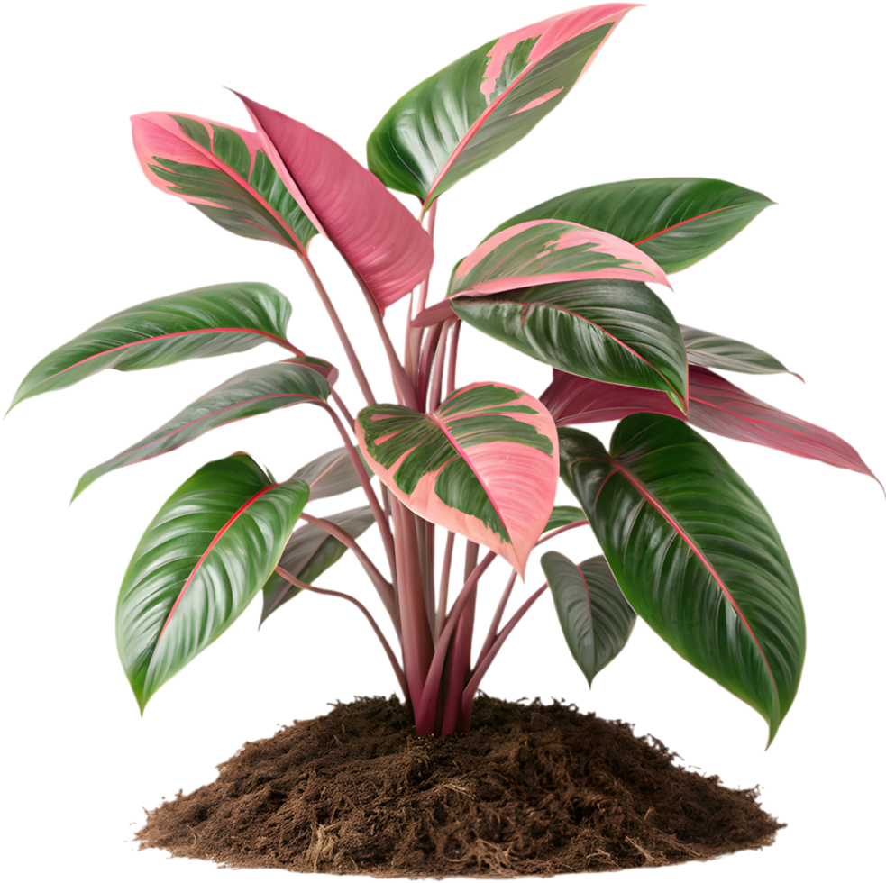 Lush Philodendron Gloriosum Leaf Clipart for Interior Design Ideas. . png