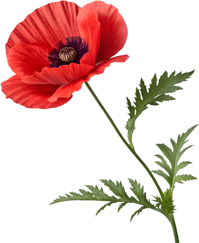 Captivating Poppy Petals in a Gentle Arrangement. . png