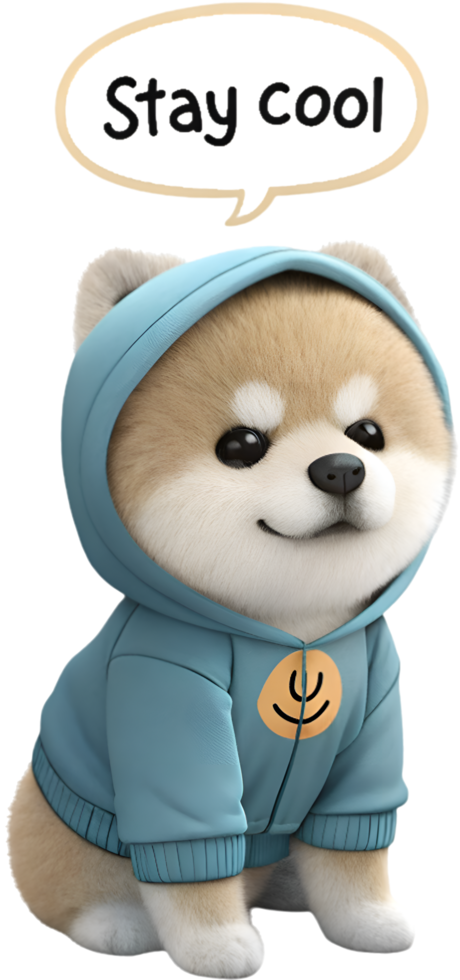 Smiling Cute Cartoon Puppy with Expressive Face. . png