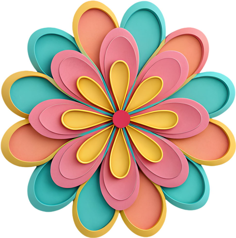 Hippie-style floral arrangement with psychedelic touch. . png