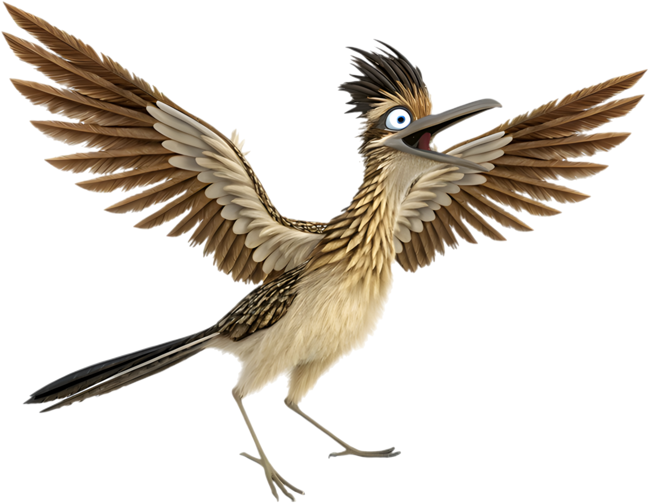 Roadrunner Bird Mascot in a Playful Design. . png