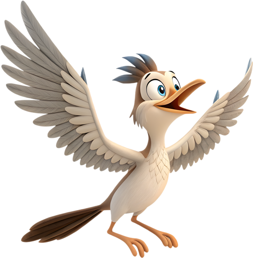 Roadrunner Bird Sprinting Across the Sand. . png