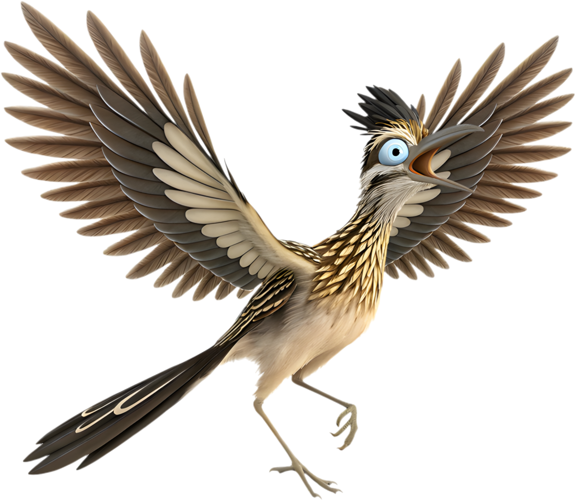 Adorable Roadrunner Bird in Southwest Nature. . png