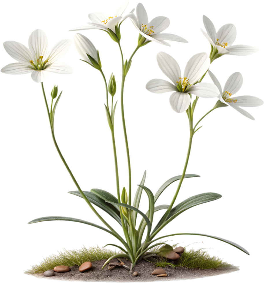 Gorgeous Spring Rock Cress Blooming Flower Artwork. . png