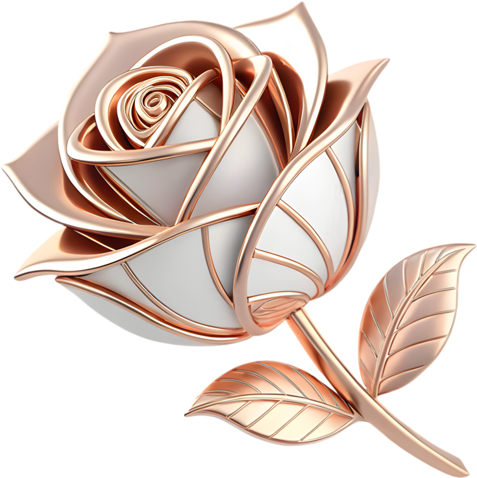 Luxury Modern Rose Flower Logo Clipart Feminine Artwork Stylish Emblem Graceful Floral Design. . png