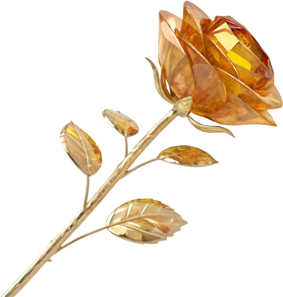 Unique Rose Gemstone Clipart for Graphic Art and Design. . png