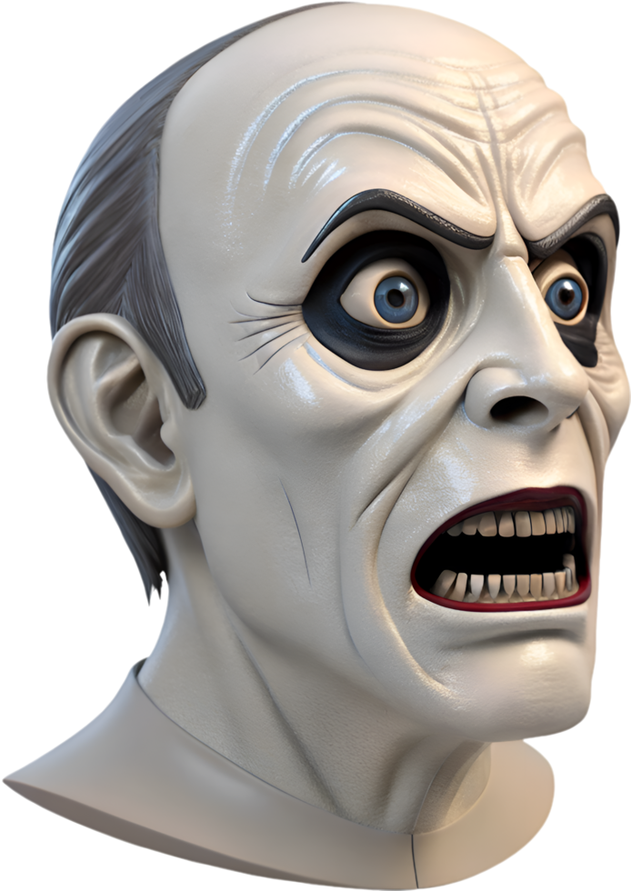 Bloodied Halloween Mask Clipart for Creepy Effects. . png