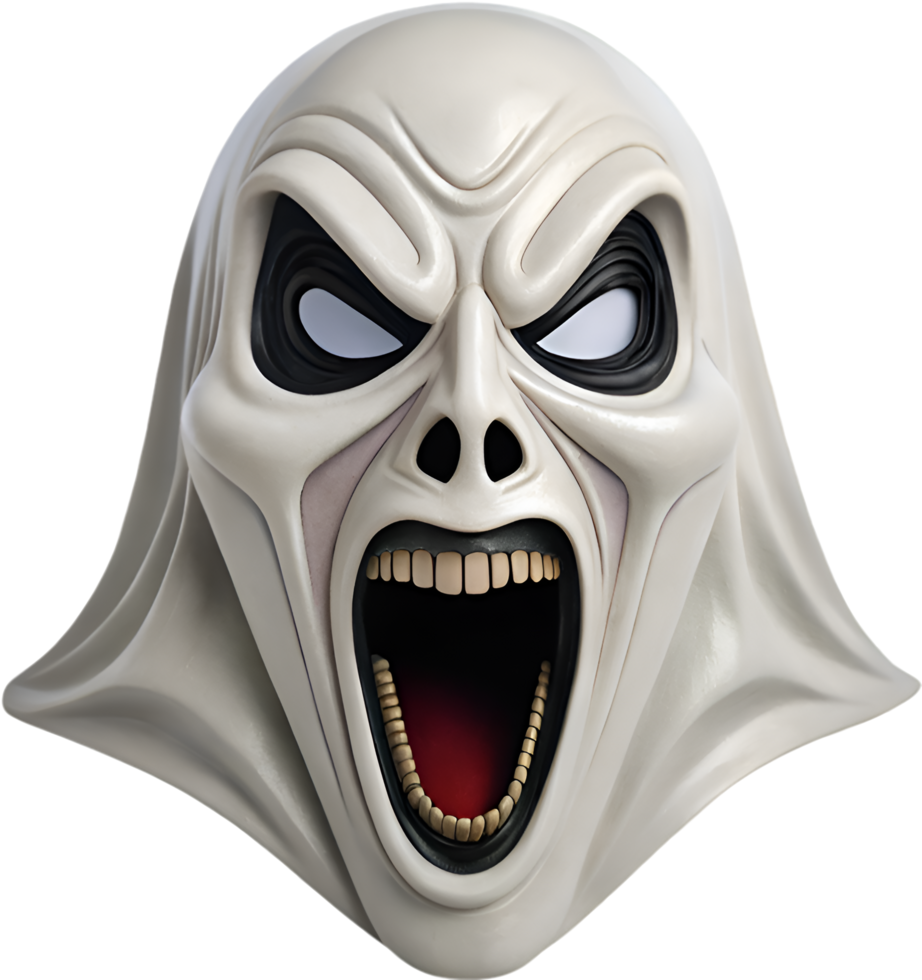 Haunted Halloween Mask Clipart for Creepy Characters. . png