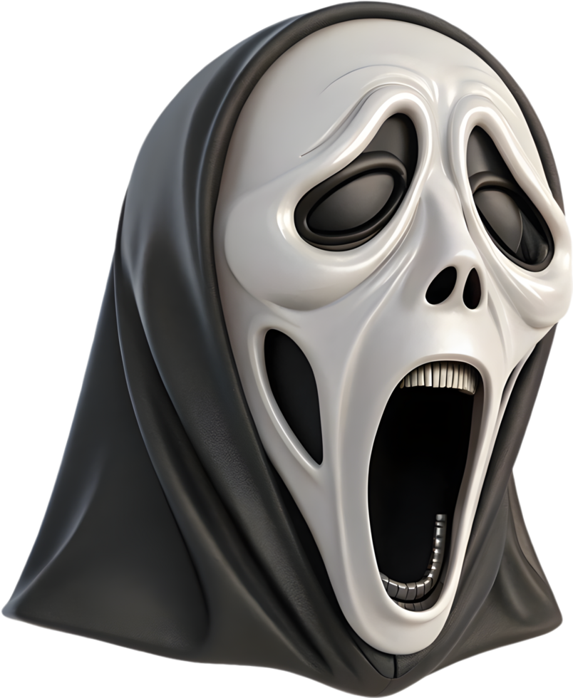 Grim Halloween Mask Clipart for Scary Art Projects. . png
