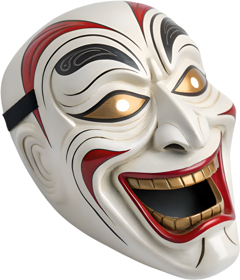 Creepy Halloween Mask Clipart for Frightful Faces. . png