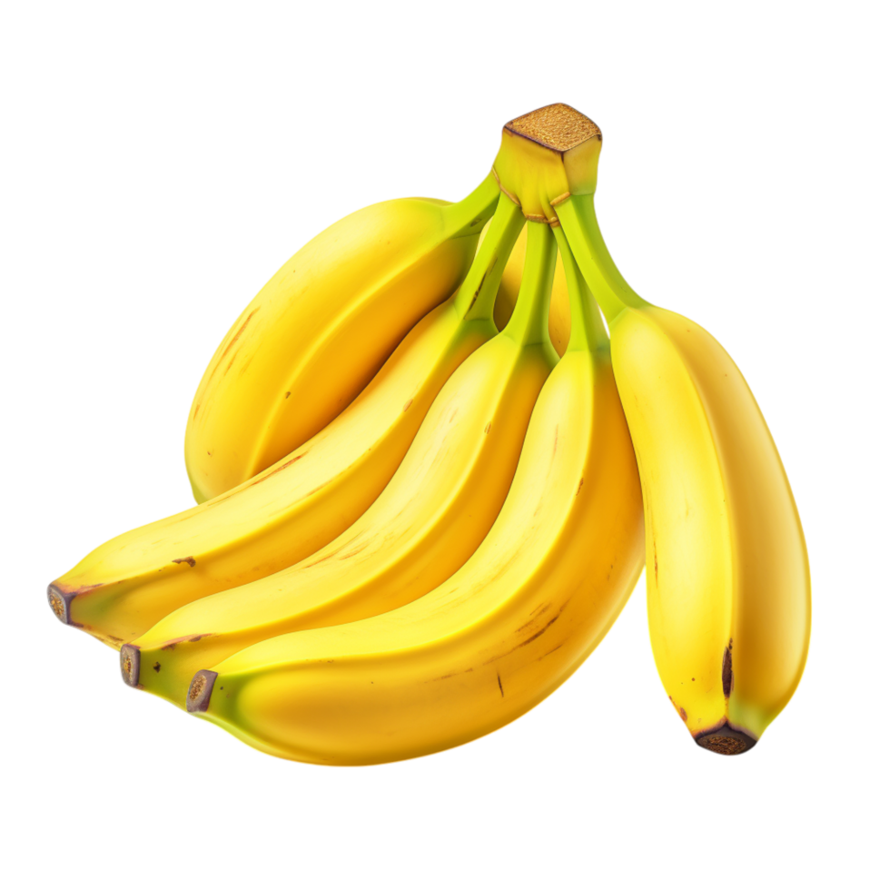 Ripe bunch of yellow bananas a natural curve smooth skin png